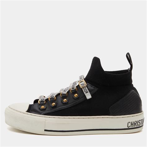 walk n dior technical knit high top sneaker|christian dior high top shoes.